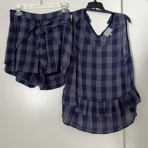 Blue checkered set
